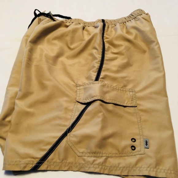 Iguana Sportswear Swim Trunks Tan XL EUC - Picture 3 of 5